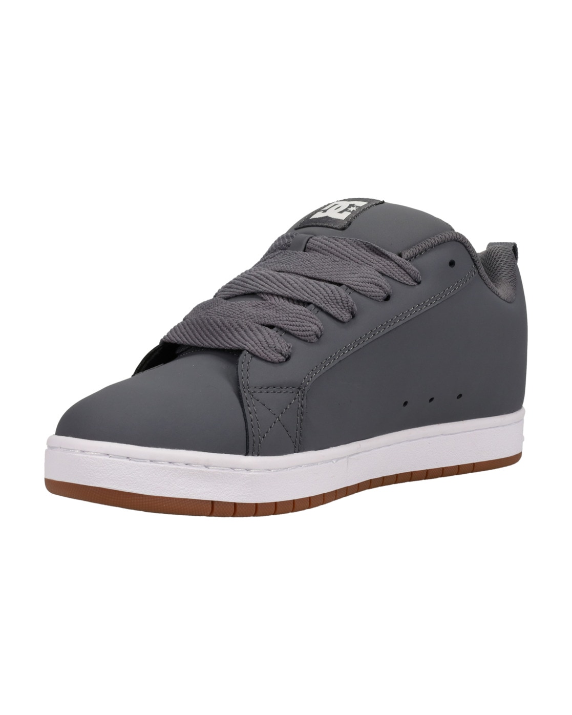 Sneaker DC SHOES "Court Graffik", Herren, Gr. 11(44,5), weiß (grau, weiß), 57.05% Leder, 28.2% Synthetikmaterial, 13.87% Polyester, 0.88% Textil, Schuhe Sneaker