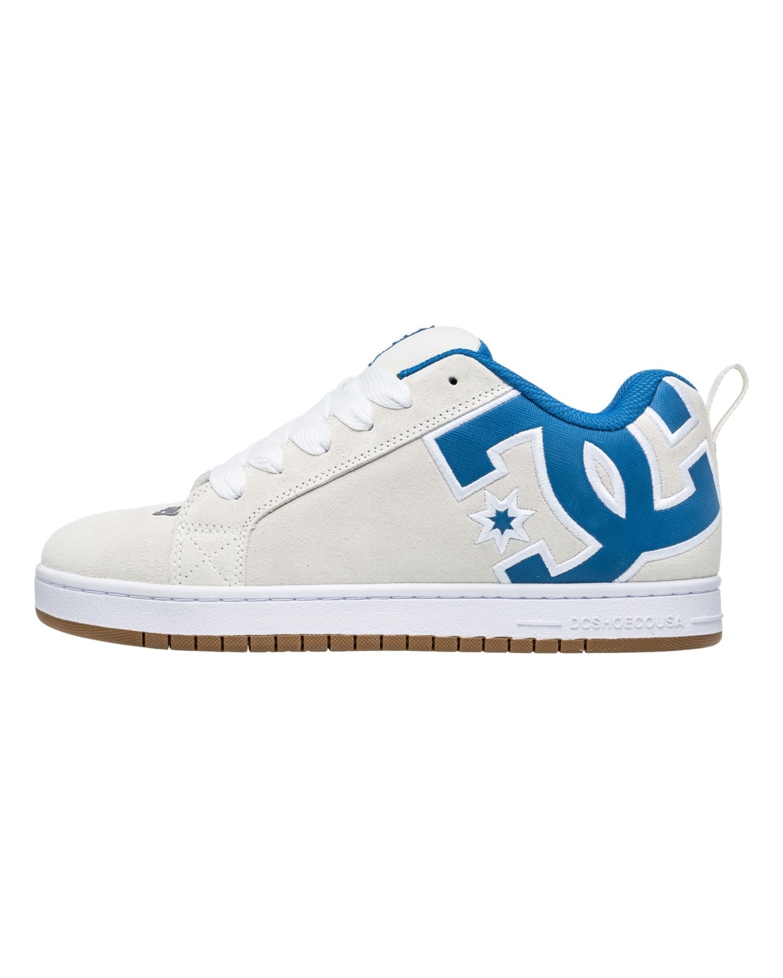 Sneaker DC SHOES "Court Graffik", Herren, Gr. 7,5(40), weiß (off, weiß, grau), 57.05% Leder, 28.2% Synthetikmaterial, 13.87% Polyester, 0.88% Textil, Schuhe Sneaker
