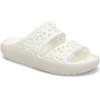 Badepantolette CROCS "Classic Floral Cut Out Sandal", Damen, Gr. 42, beige (creme), Croslite, geblümt, casual, Schuhe, Sandale, Sommerschuh, Pool Slides mit genoppter Innensohle