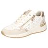 Sneaker MUSTANG SHOES, Damen, Gr. 40, gold (weiß, goldfarben), Lederimitat, metallic, modisch, Schuhe, Runners Sneaker, Plateausneaker mit Außenreißverschluss
