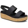 Keilsandalette CROCS "Brooklyn Cork Low Wedge", Damen, Gr. 42, schwarz, Croslite, casual, Schuhe, Plateausandale, Sommerschuh mit Korkplateau