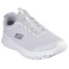 Slip-On Sneaker SKECHERS "GLIDE-STEP", Herren, Gr. 42, grau (weiß, grau), Textil, sportlich, Schuhe, Trekkingschuh, Freizeitschuh, Sneaker zum Schlupfen