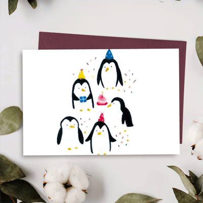 TEMU Birthday Card With Hats – , Cute And Greeting Card For Celebrations Image