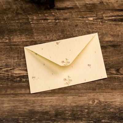 TEMU 10pcs Elegant Floral Self-sealing Envelopes - Vintage Design With Delicate Flowers & Leaves, Wedding Invitations, Valentine's Day, Business Cards & Thank You Notes, 17.5x11cm Image