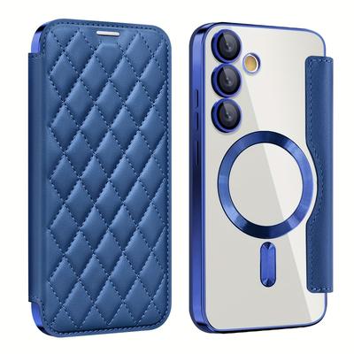 TEMU Flip Cover Full-body Phone Case, Suitable For S25 S24 Ultra S25plus New Model Mobile Phone Protective Case Artificial Leather Full Body Applicable S23 Image