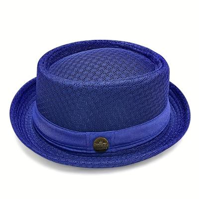 TEMU 1pc Of Breathable Mesh Hat For Spring And Summer, Stylish British Jazz Hat, Fashionable Beach Hat, Small Hat For Women. Image