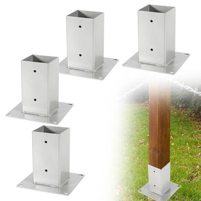 TEMU Set Of 4 Screw Sleeve For Wooden 80x80mm - Post Shoe - Post Anchor - Sleeve Image