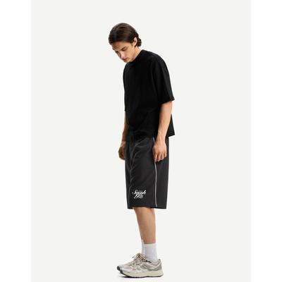 Bershka Technical Jogger Bermuda Shorts Men M Black
