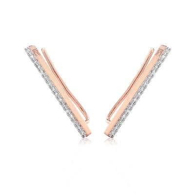 Rose Gold Naida Climber Earrings Diamond
