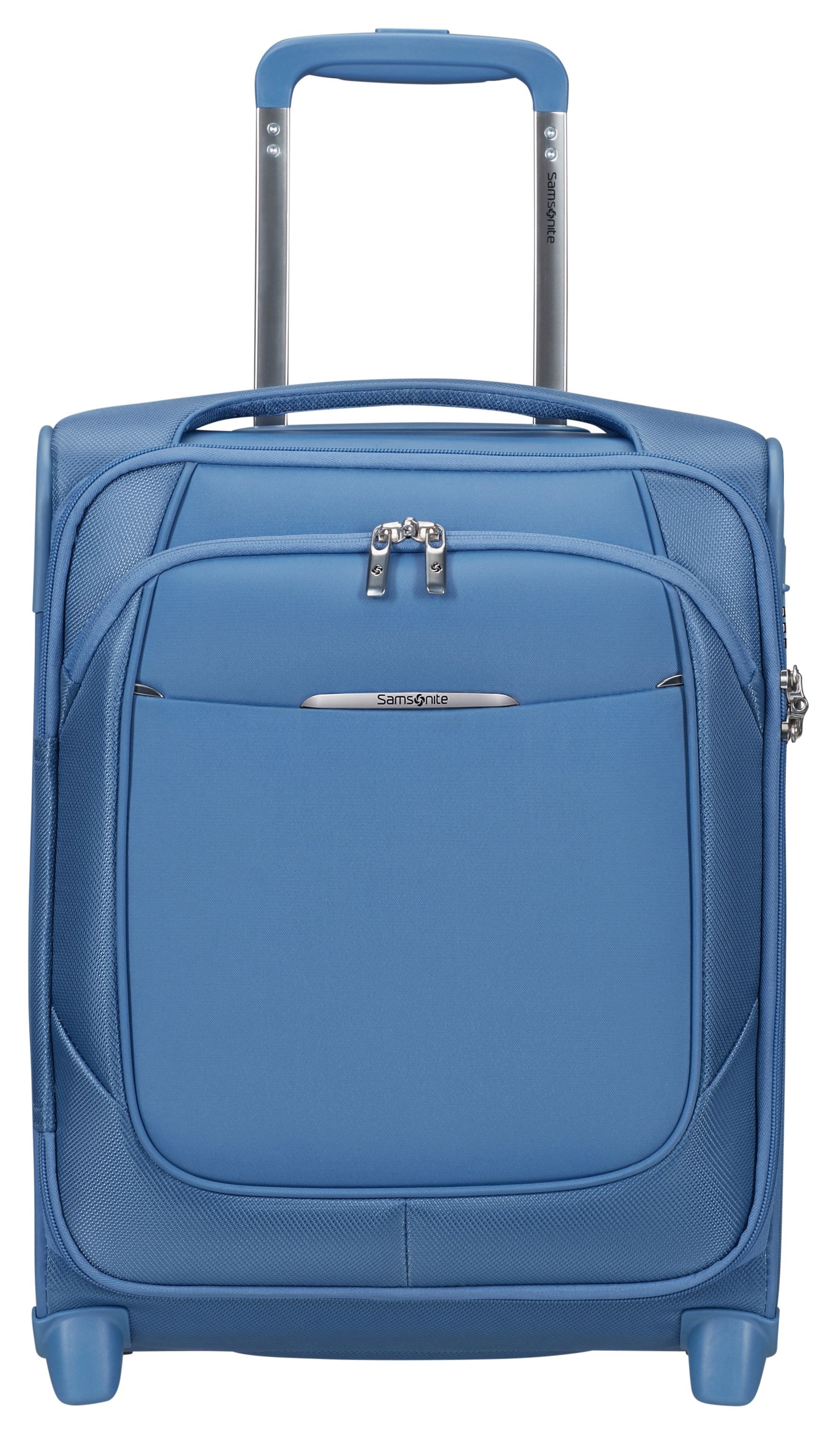 Weichgepäck-Trolley SAMSONITE "RE-LITE, 45 cm", Gr. B/H/T: 36 x 45 x 20 29, blau (capri blau), Polyester, Koffer, Underseater Handgepäck TSA-Schloss Reisekoffer Laptopfach Image