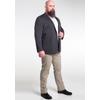 Jerseysakko MAN'S WORLD "Grosse Grössen", Herren, Gr. 35, grau (dunkel grau), Jersey, Obermaterial: 79% Polyester, 21% Viskose. Futter: 100% Polyester. Ärmelfutter: 98% Baumwolle, 2% Elasthan, elegant, bequem, Langarm mit Knöpfen, Sakkos