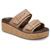 Keilpantolette CROCS "Brooklyn Cork Buckle", Damen, Gr. 41, braun, Croslite, casual, Schuhe, Keilsandale, Plateausandale mit LiteRide™ Schaumfußbett