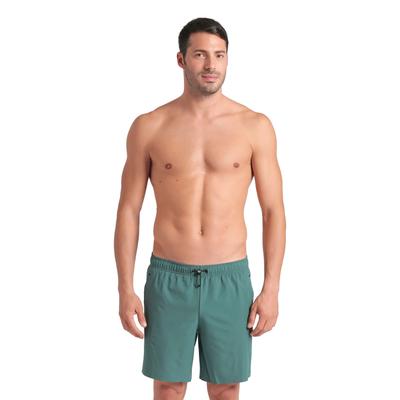 Badeshorts ARENA "MEN'S ARENA EVO BEACH BOXER SOLID", Herren, Gr. XL, N-Gr, mangrove, Obermaterial: 90% Polyester, 10% Elasthan, sportlich, Badehosen Image