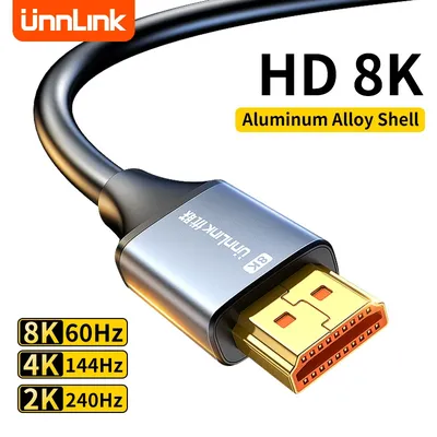 Unnlink HDMI Cable 2K-8K HDR Connection High Speed Stability Transmission Data Card for Mac Laptop