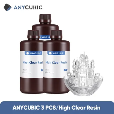 ANYCUBIC 3KG High Transparency UV Resin 405nm Photopolymer Resin Long-lasting Clarity for 3d