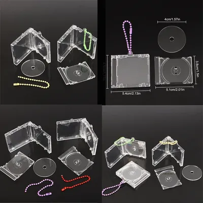 1PC With NFC Blank Album Mini CD Case Keychain CD Player Keyring Periphera Commemor Album Key Holder