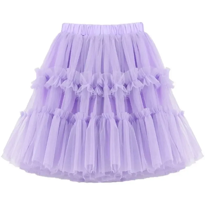 Filles Tutu 2023 été nouveaux enfants mi-longue mode coréenne fête d'anniversaire danse robe de bal princesse jupe Parent-enfant gaze jupe