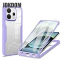 JDKDOM Custodia trasparente antiurto a copertura totale per Xiaomi POCO F6 F5 F3 Pro X6 X5 X4 X3 NFC Cover per POCO M6 Pro Plus C75 C65 C61