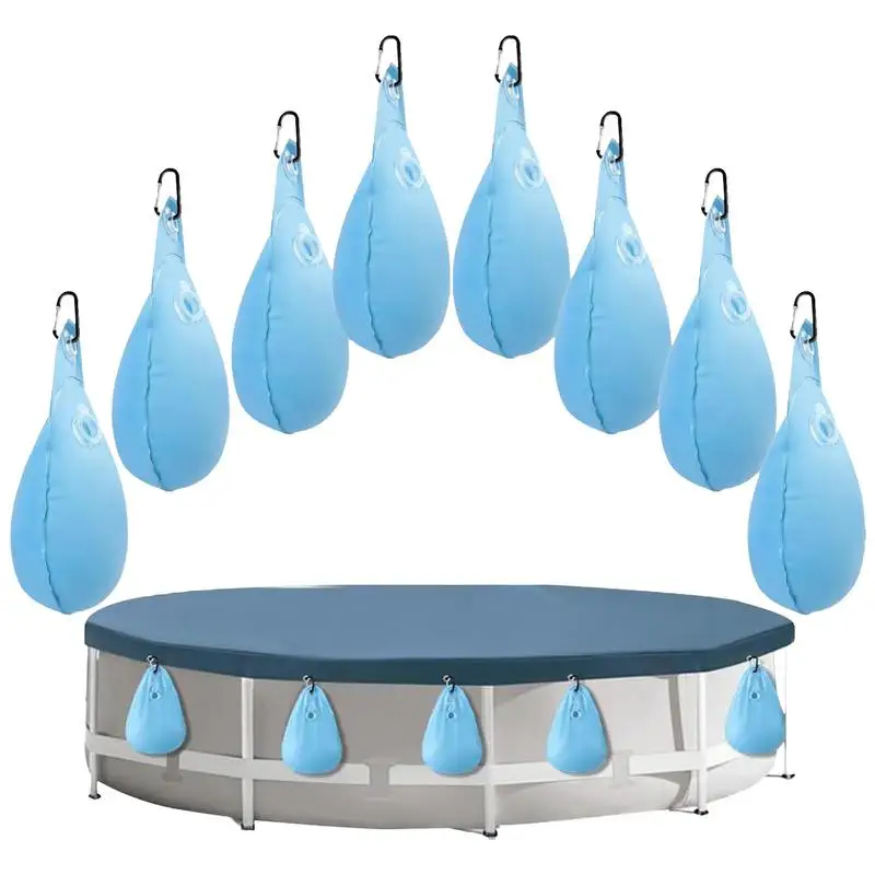 Sacs à eau de piscine 8X poids de piscine pour couverture avec crochet optique étanche PVC antigel bâche de piscine d'hiver poids rapDut