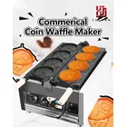 HomeWise Elettrico Waffle Maker Moneta D'oro Waffle Maker Moneta D'oro Modello Waffle Maker Moneta D'oro Stampo Snack Macchina 110V 220V