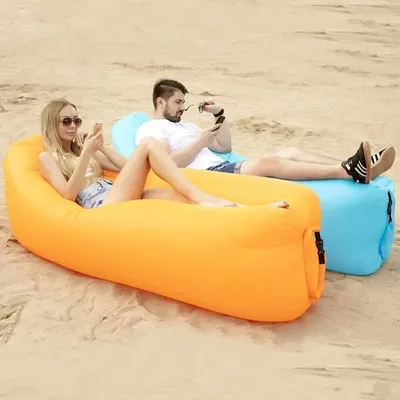 Outdoor Air Lazy Aufblasbare Sofa Tasche Tragbare Camping Sofa Luft Schlafsack Mittagspause Matratze Musik Festival Konzert Liege