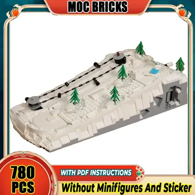 Moc Bausteine Arbeits Ski Hill Modell Technologie Blöcke GBC Simulierte Skifahren Gerät Spielzeug Image