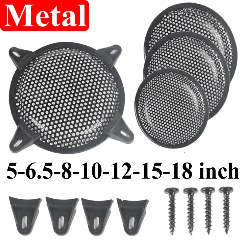 1 Stück Metallgeflecht 5–18 Zoll Lautsprecher-Netzabdeckung für Auto-Audio-Verbesserung – universelle Passform für Autoliebhaber 5 6,5 8 10 12 18 Zoll Image