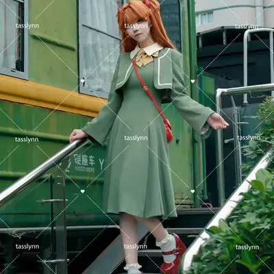 Ayanami Rei Weißes Leder Motorraduniform Asuka Langley Soryu Cosplay Kostüm Damen Anime Cosplay Image