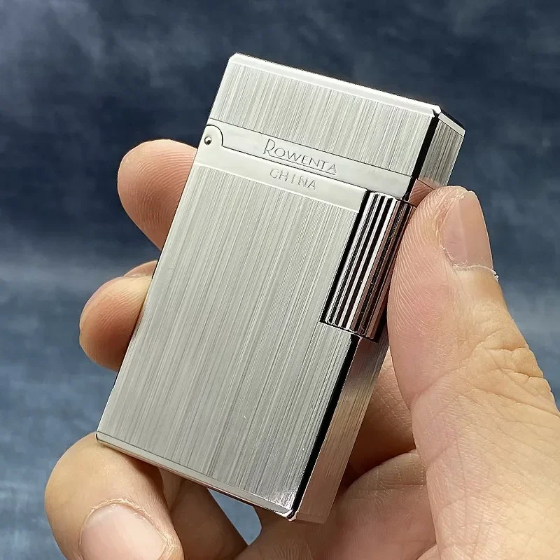 Viel Glück, klarer Stahlton, Kerosinfeuerzeug, seitlich verschiebbares Kerosinfeuerzeug aus Messing mit offener Flamme, ein Geschenk für Ihren Freund Image