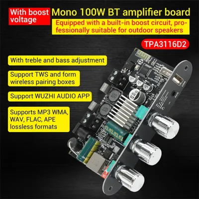 ZK-1001U Mono 100 W BT 5.3 Verstärkerplatinenmodul unterstützt APP AUX USB-Flash-Laufwerk Image