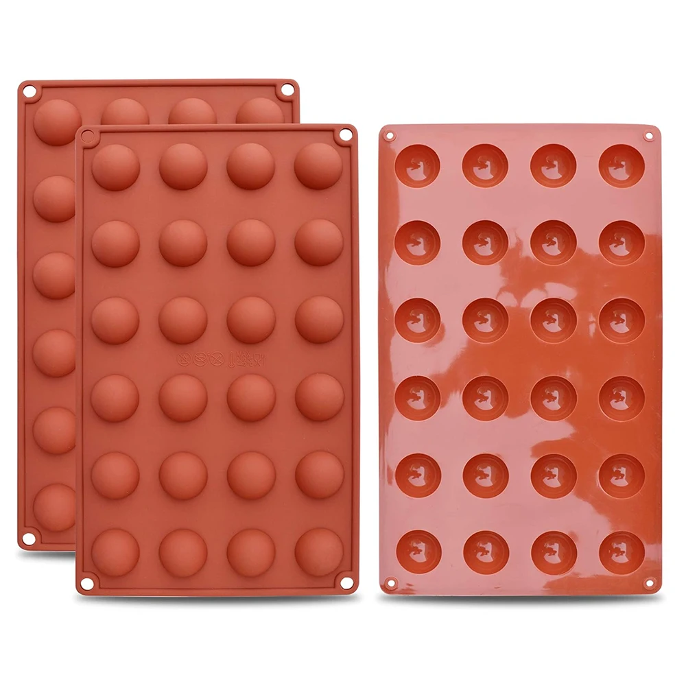 1/3 stücke Mini Hemisphäre Silikon Backform halbe Kugelform heiße Schokolade Bombe Kakao Kuppel Mousse Eis Werkzeug Image