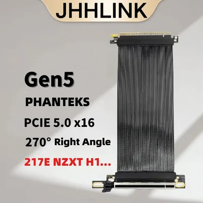 PHANTEKS 217E NZXT H1 versilbertes PCI Express 5.0 x 16 Riser-Kabel 270 ° Vertikale Image
