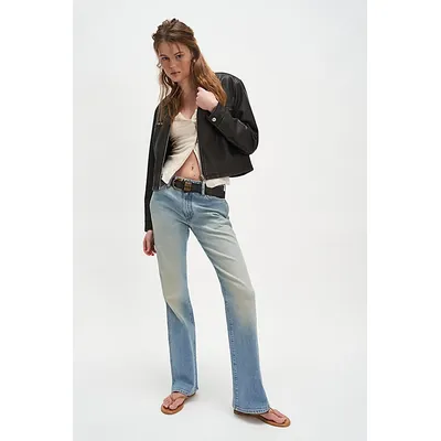 Wrangler Westward Mid-Rise Bootcut Jeans at Free People in Golden Days, Size: 32