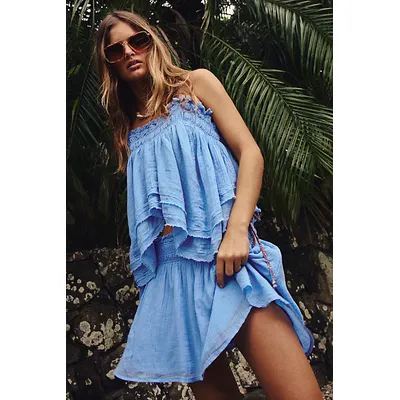 Luna Classic Aviator Sunglasses at Free People in Honey