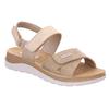 Riemchensandale ROHDE "BAVIERA", Damen, Gr. 37, beige (hellbeige), Lederimitat, klassisch, Schuhe, Sommerschuh, Klettschuh, Keilabsatz, Sandale mit Softfußbett