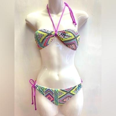 American Eagle Outfitters Swim | Beautiful Bright 2 Pc Bikini (Swim-1) | Color: Pink/White | Size: S