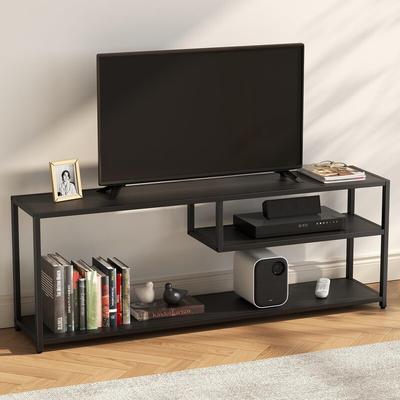 TV Table with Storage Shelves