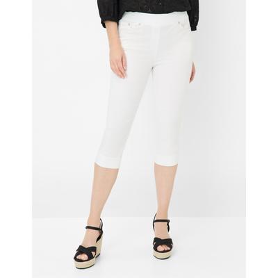 3/4-Hose RAPHAELA BY BRAX "Style PAMINA CAPRI", Damen, Gr. 40K (20), Kurzgrößen, weiß, 96% Baumwolle, 4% Elasthan, Hosen Image
