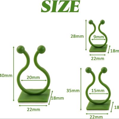 TEMU 50pcs Greenjoy Self-adhesive Plant Climbing Wall Hooks, Irregular Shape Plastic Vine Clips For Garden, Fixed Tied Fixture For Climbing Plants Image
