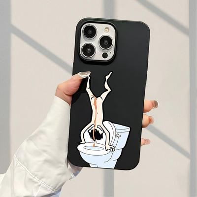 TEMU Newly Popular Creative Spoof Cartoon , Classic Large Hole Frosted Tpu Soft Protective Case For Models Including 7, 8, 11, 12, 13, 14, 15, 16 Pro, , 16 Pro Max, X, Xs Max, Xr, Se, And Mini. Image