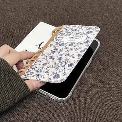 TEMU Tpu Material New Book Blue And White Porcelain Print Mobile Phone Case Suitable For Series 11, 12, 13, 14, 15, 16pro Mox Series 23, 24uitra Image