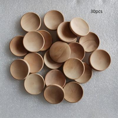 TEMU Set Of 30 Wooden Landscape Decorations, Round Measuring 3.5 X 5 Cm, Featuring 1 Side And 1 Convex Side, Ideal For Diy Projects. Image