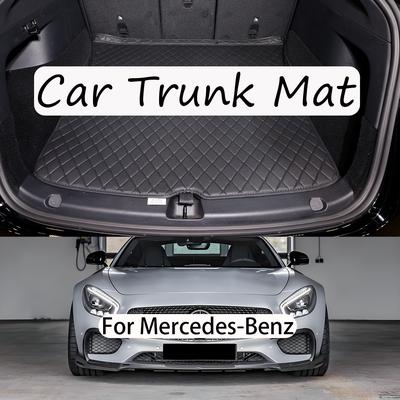 TEMU Fit Luxury Pu Leather Trunk Mat For Mercedes-benz , , , Cls, , , Glc, , , , , , Ml, , , - Waterproof, Dustproof, Easy To Clean, 7-seater Models, Spillresistant Mat | Design | Trunk Liner Image