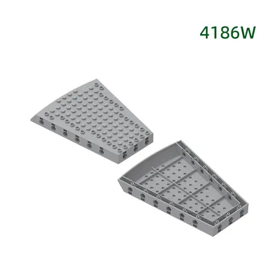 MOC 1PCS 4186W Sektor Geformt Unten Bausteine Kit Spezielle Platte Ziegel Partikel DIY Montieren Image