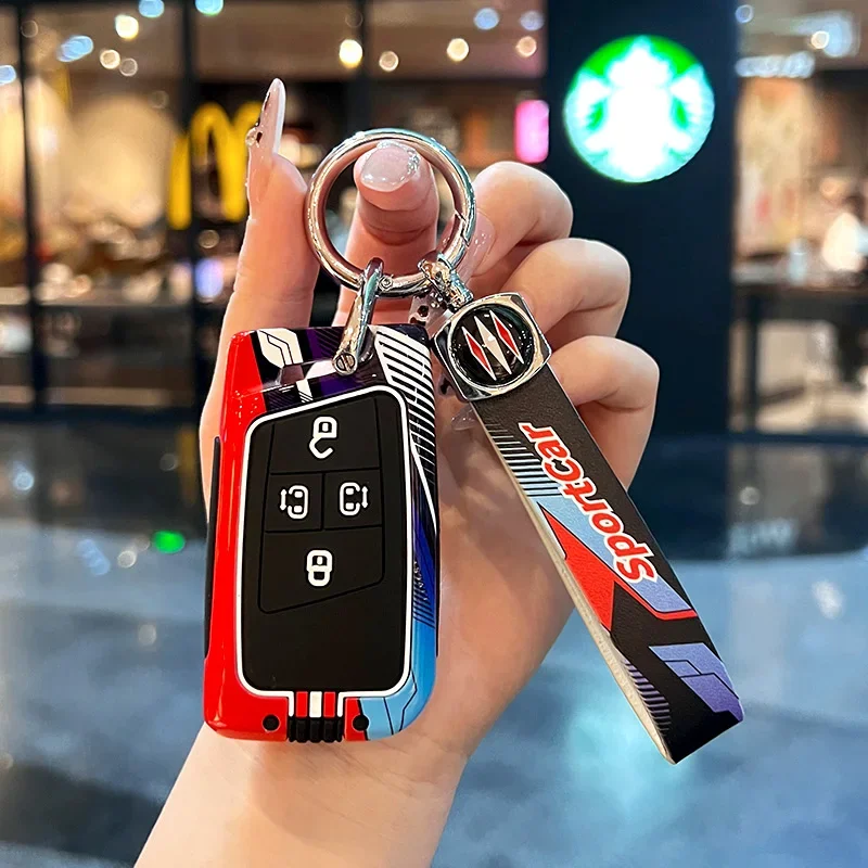 Für VW für Volkswagen Tiguan MK2 Magotan Passat B8 CC für Skoda Superb A7 Racing Stil Metall Auto Schlüssel Fall Fob Abdeckung Zubehör Image