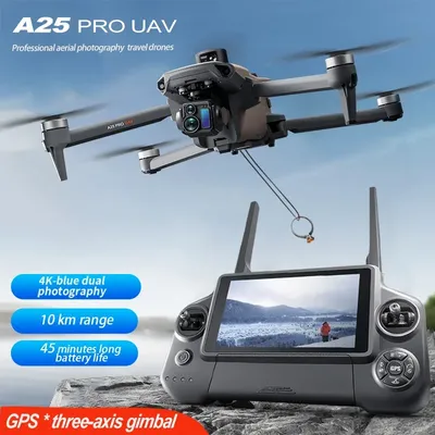 A25 PRO Professional Drone GPS With 8K Camera 3-Axis Gimbal WIFI 360 Obstacle Avoidance Touch Screen FPV Brushless RC Quadcopter