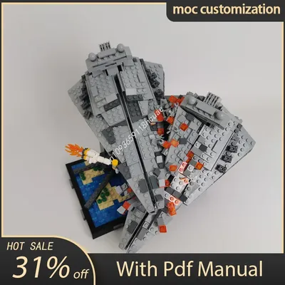 1343 stücke Moc Star Schlacht Schlacht Film Über Scarif Diorama Bausteine Diy Kreative Montage Image