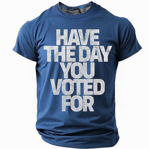 Patriotische T-Shirts für Männer Amerikanische US-Flagge T-Shirt Kurze Ärmel T-Shirt 3D-Druck Rundkragen T-Shirt Mode Tägliches Basic Street Casual Tägliche Schwarz Rot Blau Sommer Frühling Alle Image