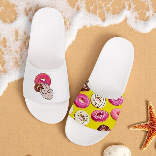 Herren-Sandalen mit Flamingo-Motiv und buntem Muster – lässiger und lustiger Stil für Strand, Pool und Sommerurlaub Image