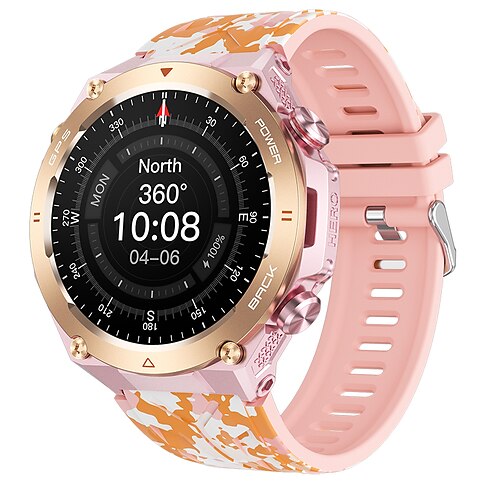 Smart Watch 2025 Neu für eingebaute GPS Sport Smartwatch 1,45'' IPS Bildschirm Kompass Bluetooth-Anruf 1ATM wasserdicht SmartBracele